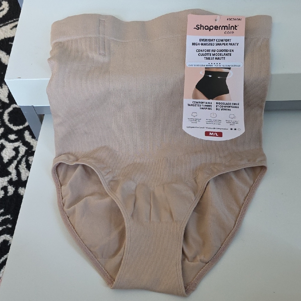 Shapermint Core High-Waisted Shaper Panty in Tan